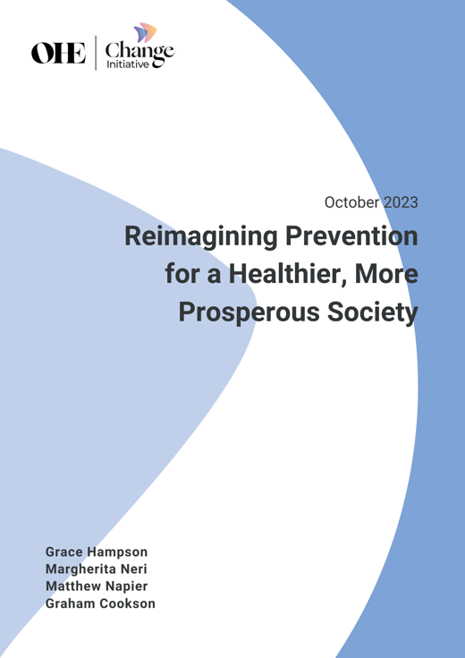 Reimagining Prevention for a Healthier, More Prosperous Society report cover